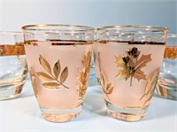 Mid-Century Style Gold Trim & Libbey Glass Sets