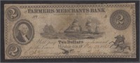 Obsolete Currency Farmer's and Merchants Bank, Was