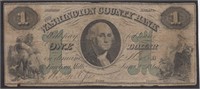 Obsolete Currency Washington County, RI Bank $1 No