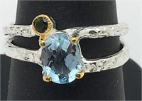 Sterling Silver Blue Topaz Ring