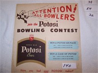 Potosi Sign - Attention All Bowlers-Bowling Contes