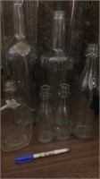 (6) Glass Decorative Bottles