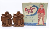 TWO-GUN PETE PAPER DOLL AND BOOKENDS