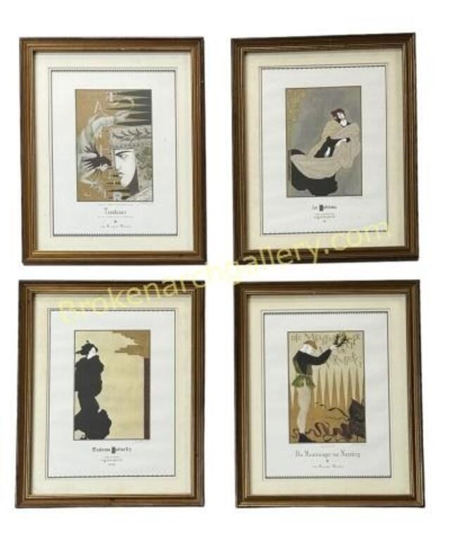 Suite of 4 Opera Themed Book Plates, John Martinez