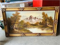 large original landscape on canvas by J Peter