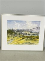 framed watercolor Landscape - Yolande Jones