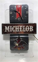 Michelob Beer Clock & Light 
12” X 18”