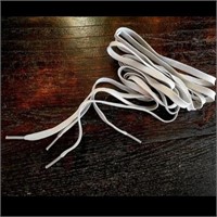 2-Pairs White Shoe Laces (Total 4 Strings)