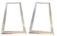 Pair of Large Silver Leaf Wood Frames