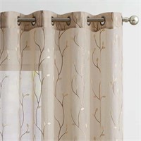W55 x L63  Curtainking Sheer Embroidery Drapes 63