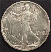 1917 WALKING LIBERTY HALF DOLLAR BU