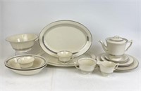 Syracuse Old Ivory "Nimbus Platinum" Dinnerware