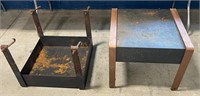 Pair of Metal Hanging End Tables/ Planters
