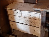 Old, painted dresser - in garage