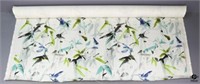 Linen Upholstery Fabric 6 Yds - "Hummingbirds"