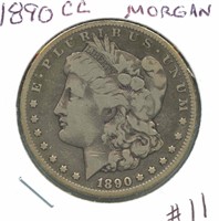 1890-CC Morgan Silver Dollar