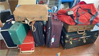 HUGE Luggage Lot & Vintage Camping Supplies