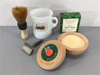 Vintage Shaving Items -Brush, Soap, Razor, etc