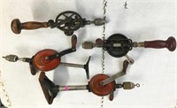 Lot: 4 Vintage Goodell-Pratt, Stanley Drill Braces