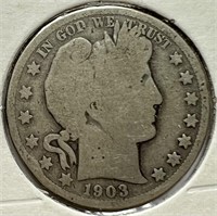 1903-O Silver Barber Half Dollar