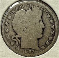 1903-S Silver Barber Half Dollar