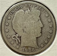 1906-O Silver Barber Half Dollar