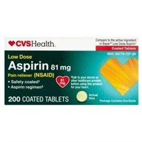 CVS Health Low Strength Aspirin 81 MG Enteric Coat