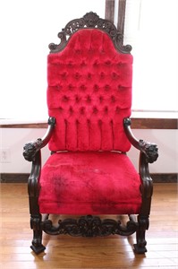 Victorian Style High back Arm Chair