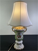 Victorian Hand Painted Ceramic Table Lamp