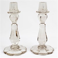 CRYSTAL CANDLESTICK PAIR