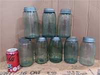 Ball Mason jars set of 7. Coke can for reference