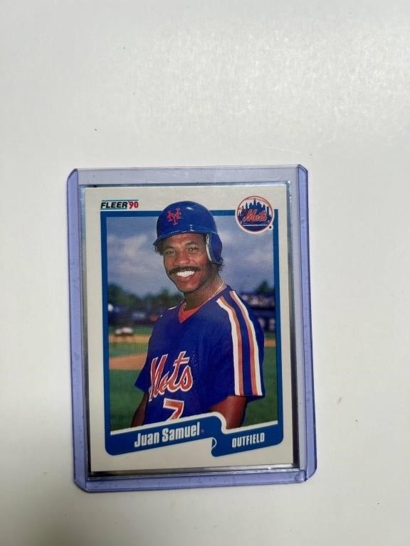 1990 Fleer Juan Samuel New York Mets 215 Mint