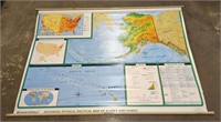 RAND McNally Advanced Physical -Political Map Of