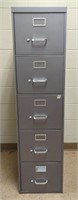 Gray 5- Drawer Filing Cabinet (15"×28.5"×58.5")