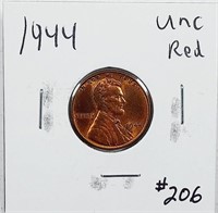 1944  Lincoln Cent   Unc Red