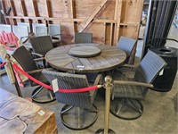 7pc patio table & chair set (lobby area)