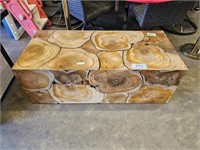wooden coffee table/bench (lobby area)