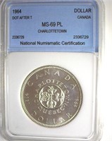 1964 Dollar NNC MS69 PL Charlottetown