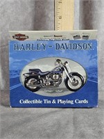 HARLEY DAVIDSON COLLECTIBLE TIN & PLAYING CARDS