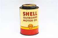 SHELL OUTBOARD MOTOR OIL U.S. QT CAN