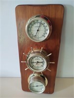 Vintage Wood wall hanging weather station