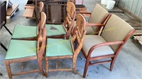 Wood Chairs w/Upholstered Seats