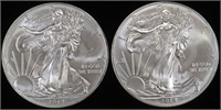 (2) 2014 AMERICAN SILVER EAGLES