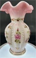 Fenton Hp Rosaline Charleton Collection Vase By J