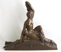 Robert Delandre  (1879 - 1961) Art Nouveau Bronze