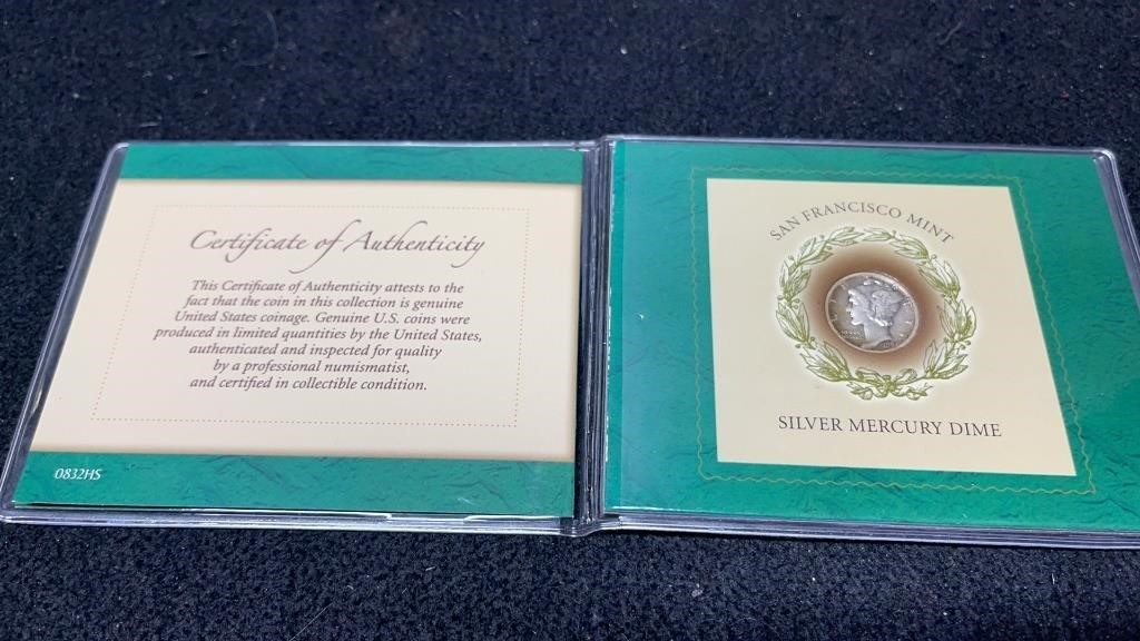 Rare Silver Mercury Dime 1943