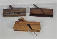 3 Antique Wooden Block Planes