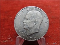 1972 D Eisenhower Dollar US Coin.
