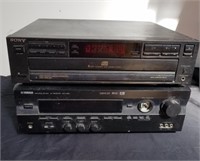 Sony compact disc player with Yamaha receiver