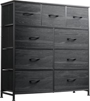 WLIVE 9-Drawer Dresser  Fabric Tower  Charcoal